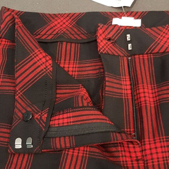 J Jill Black and True Red Plaid Dress Pants NWT - Picture 5 of 12